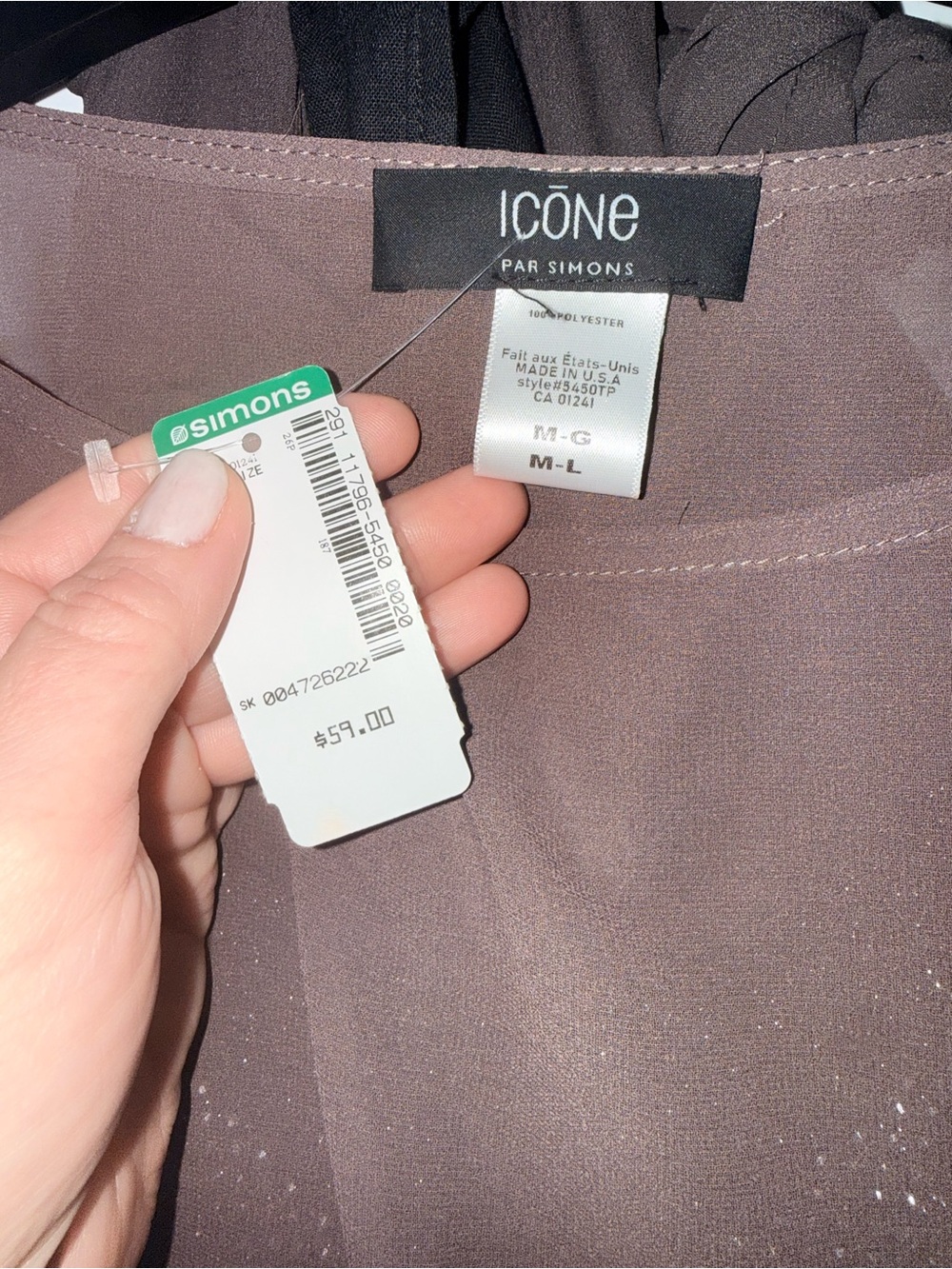 NWT sheer brown cropped arm cape from Simons M-L
